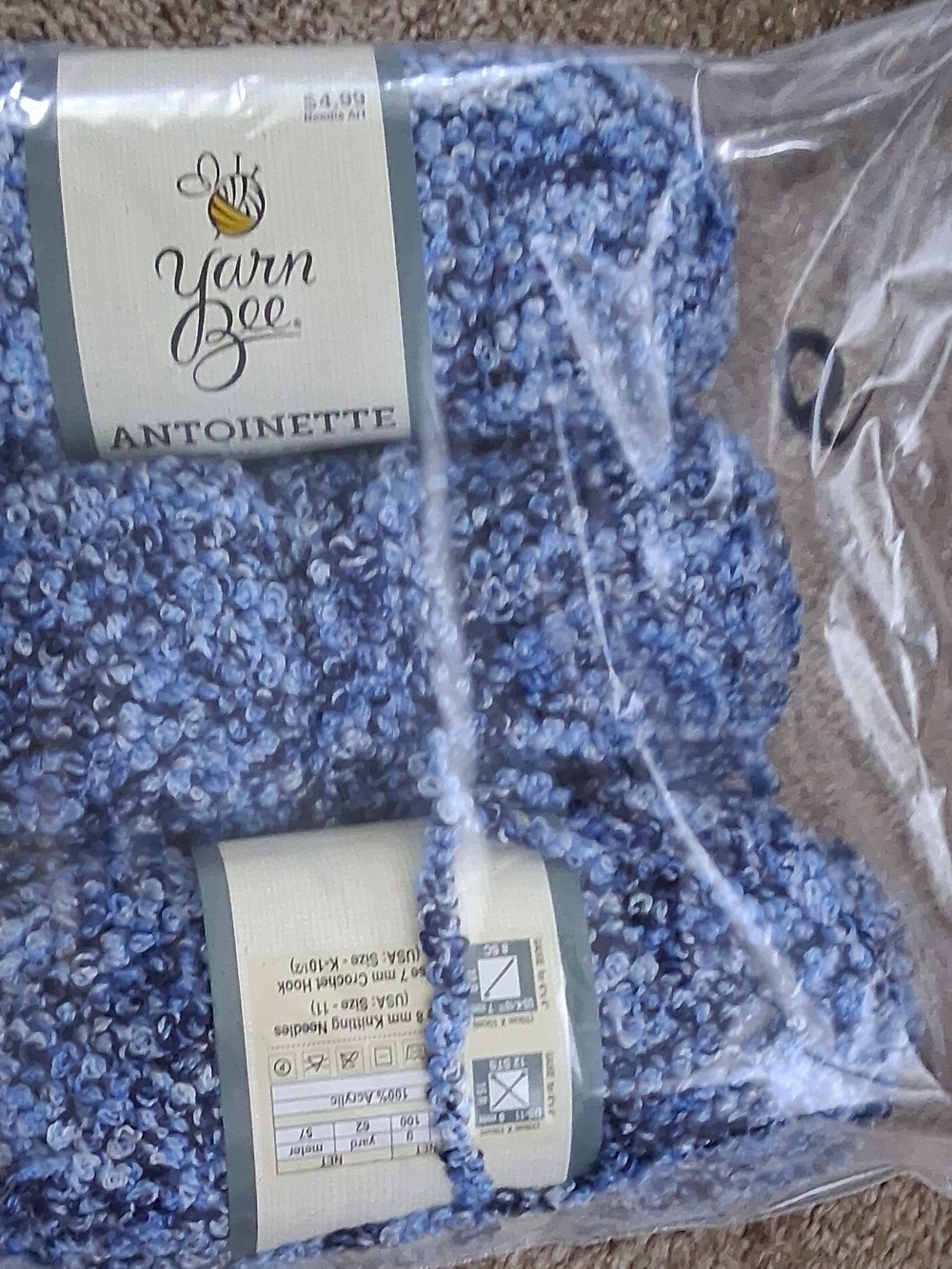 Antoinette Yarn- Blue Bouclé